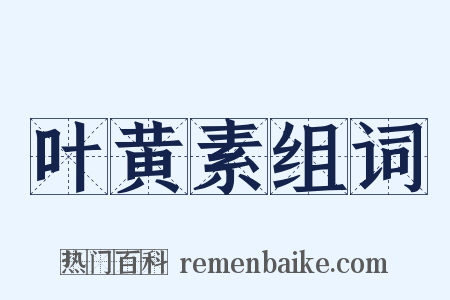 叶黄素组词是什么意思的图片